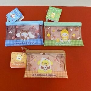 Sanrio Glitter Pouch Bundle